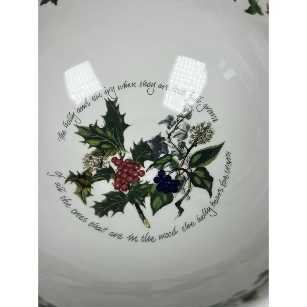 Portmeirion The HOLLY AND THE IVY Serving Bowl 9” Anwyl Cooper Willis Botanical